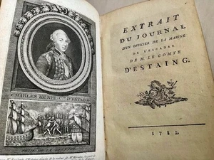 American Revolution / Extrait du Journal d'un Officier de la Marine de 1st 1778 - Imagen 1 de 2