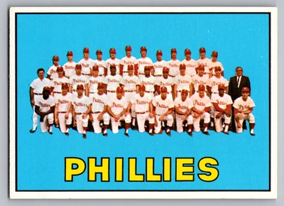 Tarjeta del equipo 1967 Topps #102 Philadelphia Phillies con Richie Allen y Jim Bunning Foto 1 de 3