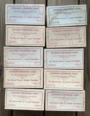 Orton Standard Pyrometric Cones, 10 Boxes (4 Open). Vintage Old Stock. Read Info - Image 1 of 4