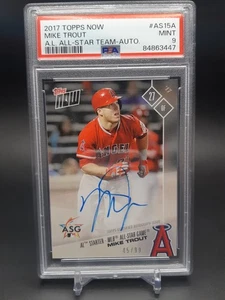 Mike Trout Auto \99 2017 Topps Now All-Star Team #AS-15A PSA 9 - Imagen 1 de 2