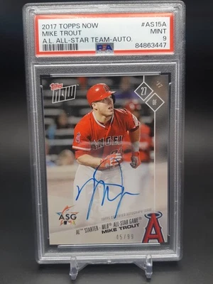 Mike Trout Auto 99 2017 Topps Now All-Star Team #AS-15A PSA 9 - Image 1 of 2