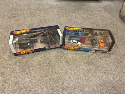 JUEGO DE DIORAMA DE GARAJE Y AGUJERO NEGRO HOT WHEELS PREMIUM RÁPIDO Y FURIOSO Foto 1 de 4