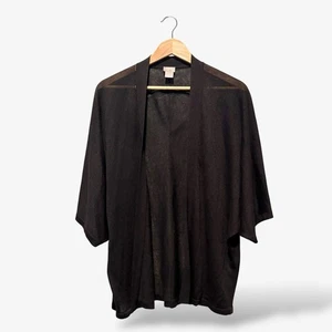Chico’s schwarzer Pullover leichte Strickjacke vorne offen Dolman Kimono Gr. 3 (XL) - Bild 1 von 7