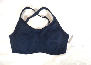 NWT MSRV $69 Athleta Size 34DD 34 DD Navy Blue Glory Sports Fitness Bra #659028 - Picture 1 of 8