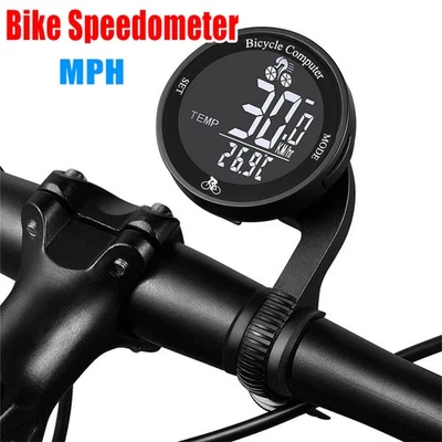 Multifunctional Wireless Bike LCD Computer Bicycle Speedometer Odometer MPH - Image 1 of 4