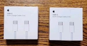 2 Pack 100% Genuine Apple USB-C Charge Cable 1M 3 FT Woven (MQKJ3AM/A) - A2795 - Zdjęcie 1 z 4
