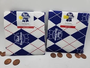 PABST NASTRO BLU BIRRA 2 quarti grassi motore pazzo 18" x 22" tessuto cotone NUOVO - Foto 1 di 3