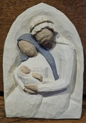2002 Demdaco Willow Tree Holy Family A Child is Born Plaque 4-1/8" x 6" Nativity - Image 1 of 2
