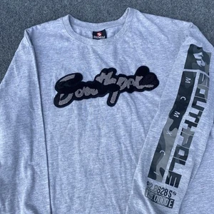 Y2K Southpole Embroidered 3D Spellout Long Sleeve Shirt Skater Hip Hop Sz Large - Picture 1 of 8