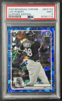 LUIS ROBERT PSA 9 2020 BOWMAN SAPPHIRE #BCP-150 CHROME ROOKIE REFRACTOR RC 7710 - Image 1 of 2
