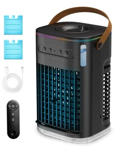 3-IN-1 Portable Air Conditioners, Personal Air Cooler w/2Ice Packs & 1.2L Wat... - Picture 1 of 8