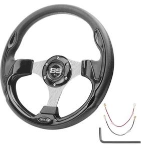 Golf Cart Steering wheel for EZGO YAMAHA and Club Car Precedent Most Golf Black - Picture 1 of 8