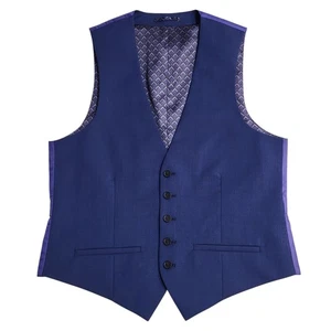 Ted Baker Endurance Waistcoat Blue Smart Formal Wool Blend Men's UK Size M 40" - Picture 1 of 3