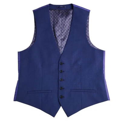 Ted Baker Endurance Waistcoat Blue Smart Formal Wool Blend Men's UK Size M 40" - Image 1 of 3