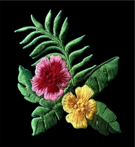 Bügelbild Patch Applikation Blume 4 x 3 cm - Bild 1 von 3