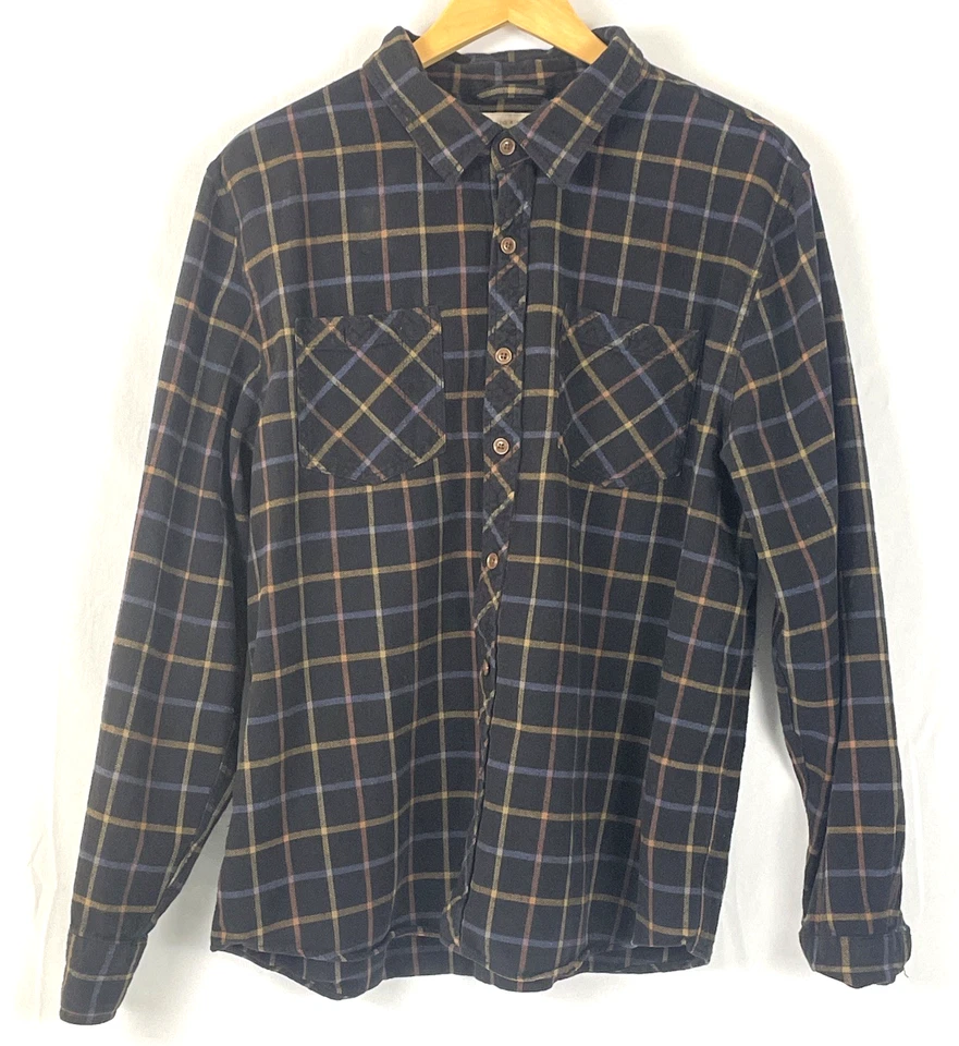 Camisa de franela a cuadros manga larga con cuello XXL abotonada THREADS 4 THROUGHT Foto 1 de 4