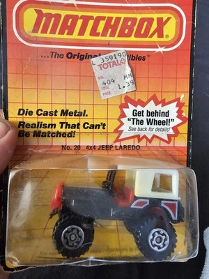 Matchbox No. Vehículo de juguete fundido a presión Jeep Laredo 1983 20 4x4 hecho en Macao sellado Foto 1 de 4