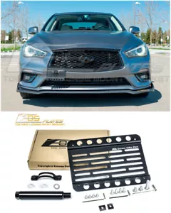 EOS Plate For 14-Up Infiniti Q50 Front Bumper Tow Hook License Mount Bracket - Picture 1 of 12