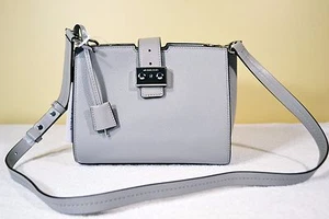 Michael Kors Bond Medium Leather Messenger Crossbody (Quarry Grey) - Picture 1 of 1