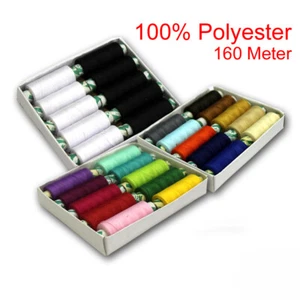 30 carretes 22 colores costura de calidad fina para todo uso 100% algodón hilo 160 metros - Imagen 1 de 10