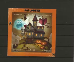 2013 Österreich ANK 3135 - 3138 Comicmarken Puzzle Nr. 2 Halloween Block 84 - Picture 1 of 1