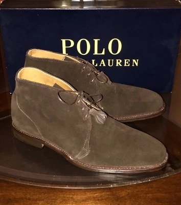 Ralph Lauren Botas al Tobillo de Cuero Talla 9D Zapatos "Prestwick" Hechas en EE. UU. Marrón Nuevas Foto 1 de 4