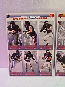 1993 Fleer NFL Chicago BEARS GameDay Sammlerkarten McDonald's - Blätter A B C - Bild 1 von 8