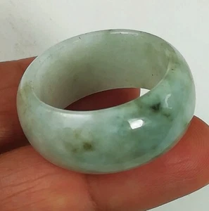 ๋Anillo Jade Verde Talla 11.25 Natural Birmania Curación Brillante Verde Piedra Preciosa de la Suerte - Imagen 1 de 11