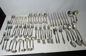 Lote de 69 Piezas Juego de Cubiertos Demitasse Plato Plata Nacional Rey Eduardo De Colección - Imagen 1 de 14