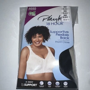 38D - Playtex 18 Hour Front-Close Supportive Bra Flexible Back Comfort New! - Picture 1 of 3