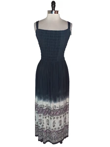 NEW LANE BRYANT Plus Sz 3X 22W 24W Maxi Dress Black Ivory Purple Floral Stretch - Picture 1 of 7