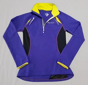 PEARL IZUMI - WOMEN'S PURPLE 1/4 ZIP LONG SLEEVE STRETCH CYCLING JACKET -SIZE: S - Picture 1 of 6