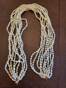 Vintage Rice Pearl Gold Bead Necklace Estate Fine Jewelry Pre-owned 14k Gold - Picture 1 of 2