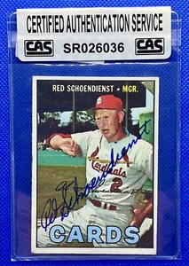 1967 Topps Red Schoendienst #512 AUTO Certified   RC147 - Picture 1 of 2