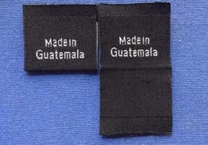100Pcs Black Woven Custom Care Garment Clothing Tag Label Made In Guatemala - Picture 1 of 1
