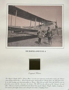Vintage RARO Smithsonian Museum De Havilland D.H. Tessuto originale art NOS - Foto 1 di 5
