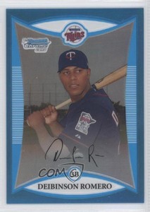 2008 Bowman Chrome Prospects Blue Refractor /150 Deibinson Romero #BCP145
