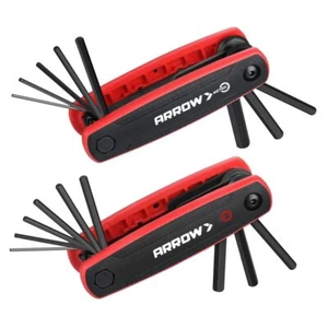 ARROW 17PC Folding Allen Wrenches Set SAE Metric Hex Key Set Allen Key Multitool - Picture 1 of 9