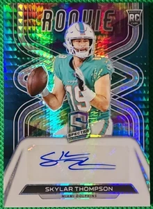 Autógrafos de novato Skylar Thompson/75 2022 Panini Spectra SSP automático RC Dolphins - Imagen 1 de 2