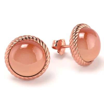 Orecchini Lirimy Stone Corniola -  Argento 925 Rosa - Immagine 1 di 4