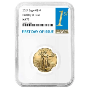 2024 $10 American Gold Eagle 1/4 oz NGC MS70 FDI First Label - Picture 1 of 2