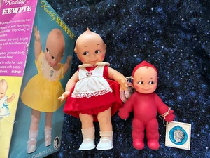 Lot 2 Kewpie Cameo Doll by Rose O'Neill Kuddly Kewpie doll 11" and 8" Kewpie - Picture 1 of 22