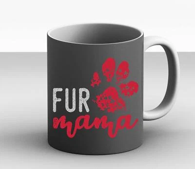 Taza de café Día de la Madre Piel Mamá Regalo Perro Amante Mamá Niña Floral Patas Piel Bebés Foto 1 de 2