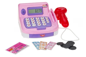 Registrierkasse für Kinder mit Scanner: Angenehmes Einkaufen und Lernen, rosa - Bild 1 von 7
