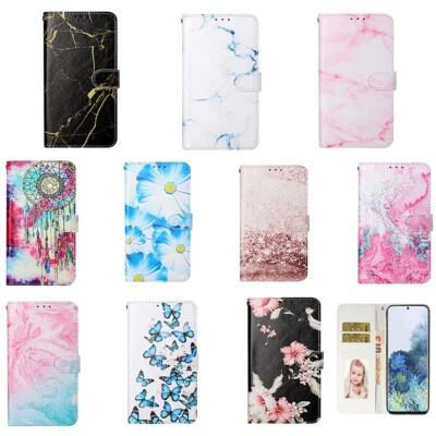 Patterned PU Leather Flip Wallet Phone Case Cover for Huawei P9 P10 P30 P40 Lite - Image 1 of 4