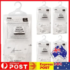 5 Packs Hanging Closet Dehumidifier Bags Moisture Absorbers Dehumidification Bag - Picture 1 of 11