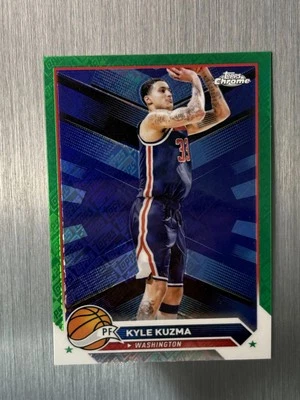 2023-24 Topps Chrome #139 Kyle Kuzma Green Logo Refractors - Image 1 of 2