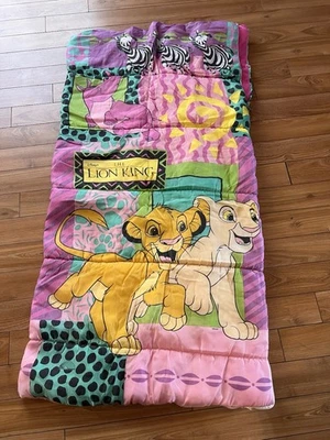 De colección Años 90 Disney El Rey León Saco de Dormir Niños Saco Mat Simba Nala Foto 1 de 4