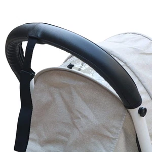 Leather Handle Sleeve Cover Compatible for Babyzen yoyo 2,Stroller black - Picture 1 of 7