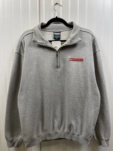 Vintage 90s Scholastic Book Fair Quarter Zip Sweatshirt Men’s Large Heather Grey - Bild 1 von 8